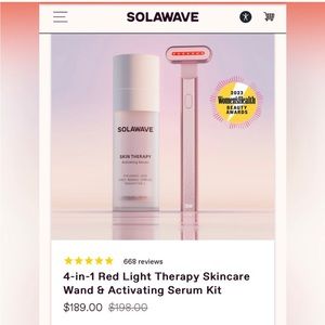 Solawave - red light therapy - NWT ❤️